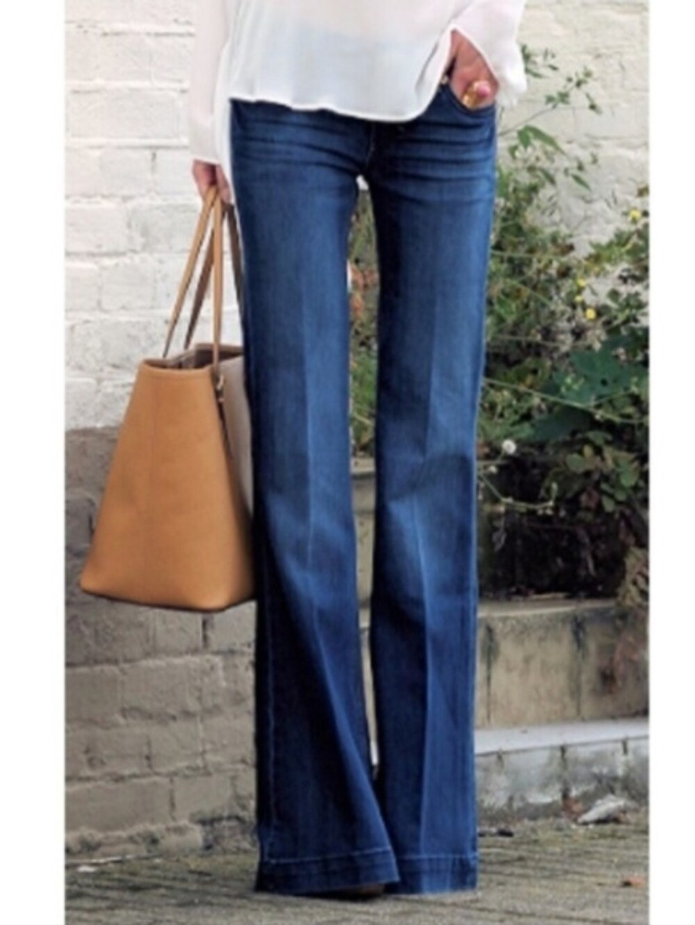 Theory Dark Blue Flare Jeans Size 0